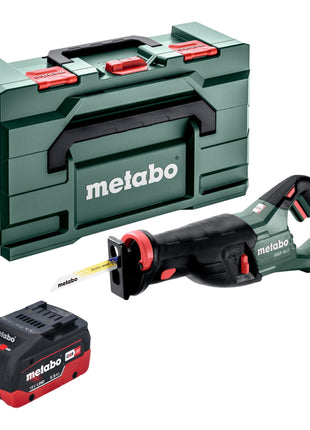 Scie sabre sur batterie Metabo SSEP 18 LT 18 V 32 mm + 1x batterie LiHD 5,5 Ah + Metabox - sans chargeur