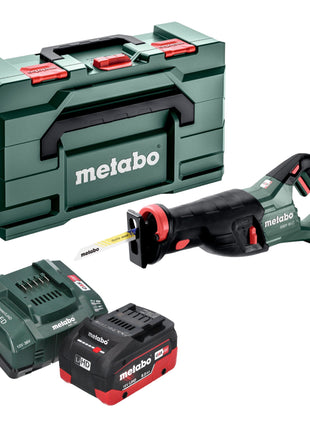 Scie sabre à batterie Metabo SSEP 18 LT 18 V 32 mm + 1 batterie LiHD 8,0 Ah + chargeur + Metabox