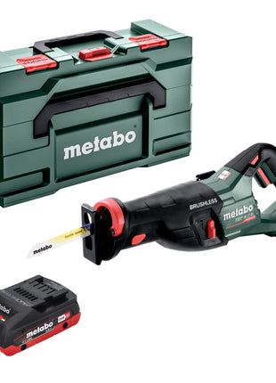 Sierra sable de batería Metabo SSEP 18 LT BL 18 V 32 mm sin escobillas + 1x batería LiHD 4,0 Ah + Metabox - sin cargador