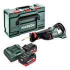 Sierra sable a batería Metabo SSEP 18 LT BL 18 V 32 mm sin escobillas + 2x batería LiHD 5,5 Ah + cargador + Metabox