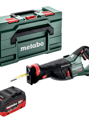 Sierra sable de batería Metabo SSEP 18 LT BL 18 V 32 mm sin escobillas + 1x batería LiHD 8,0 Ah + Metabox - sin cargador