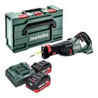 Sierra sable a batería Metabo SSEP 18 LT BL 18 V 32 mm sin escobillas + 2x batería LiHD 8,0 Ah + cargador + Metabox