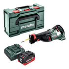 Scie sabre à batterie Metabo SSEP 18 LT BL 18 V 32 mm sans balais + 1 batterie LiHD 10,0 Ah + chargeur + Metabox