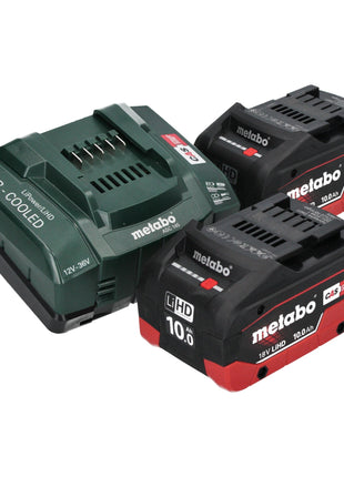 Scie sabre à batterie Metabo SSEP 18 LT BL 18 V 32 mm sans balais + 2x batterie LiHD 10,0 Ah + chargeur + Metabox