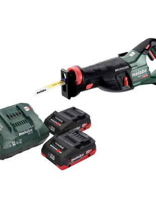 Metabo SSEP 18 LT BL Akku Säbelsäge 18 V 32 mm Brushless + 2x LiHD Akku 4,0 Ah + Ladegerät