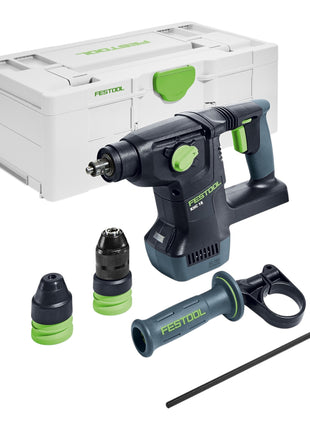 Festool KHC 18 EB-Basic Akku Kombihammer 18 V 2,6 J SDS-Plus Brushless + 2x Akku 4,0 Ah + Schnellladegerät + Systainer