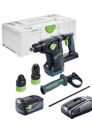 Festool KHC 18 EB-Basic Akku Kombihammer 18 V 2,6 J SDS-Plus Brushless + 1x Akku 5,0 Ah + Schnellladegerät + Systainer