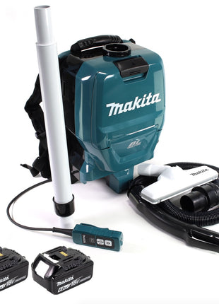 Makita DVC 260 G 36 V ( 2 x 18 V ) Li-Ion Akku Rucksack Staubsauger Brushless + 2 x 6,0 Ah Akku - ohne Ladegerät - Toolbrothers