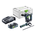 Marteau perforateur sans fil Festool BHC 18-Basic 18 V 1,8 J SDS Plus sans balais + 1 batterie 4,0 Ah + chargeur rapide + systainer