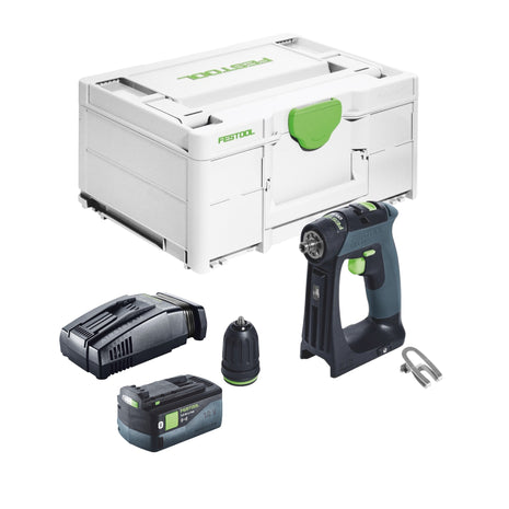 Festool CXS 18-Basic Akku Bohrschrauber 18 V 40 Nm Brushless + 1x Akku 5,0 Ah + Schnellladegerät + Systainer