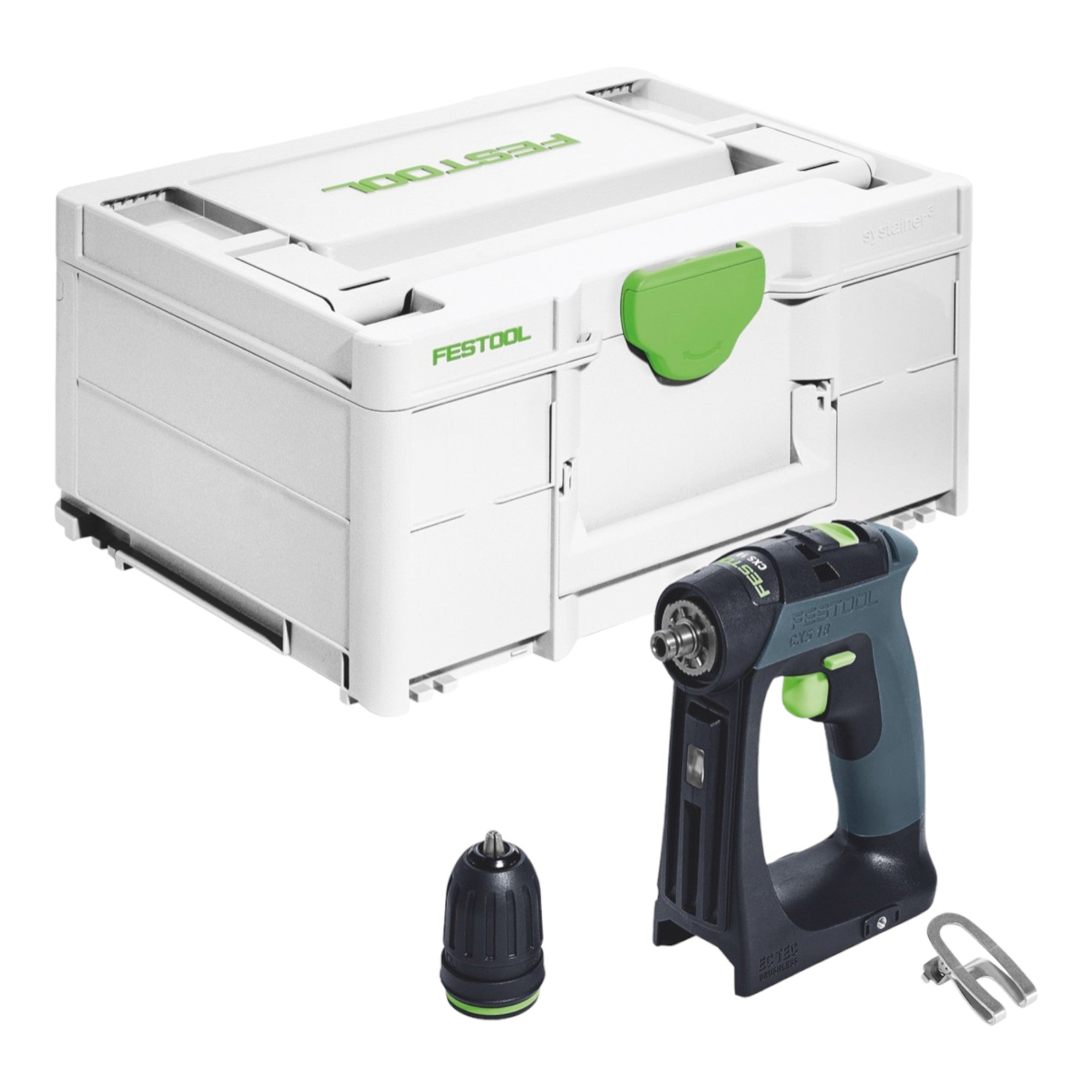 Festool CXS 18 Basic Akku Bohrschrauber 18 V 40 Nm Brushless 1x Akku 5 0 Ah Schnellladegeraet Systainer 1 - toolbrothers