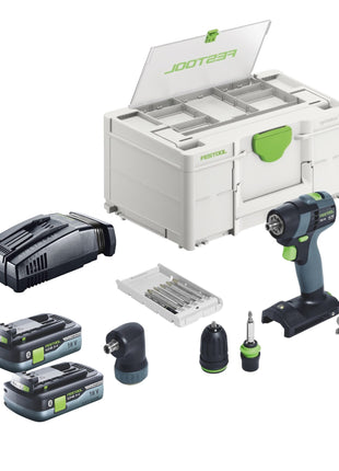 Festool TXS 18-Basic set perceuse-visseuse sans fil 18 V 40 Nm sans balais + 2x batteries 4,0 Ah + chargeur rapide + systainer