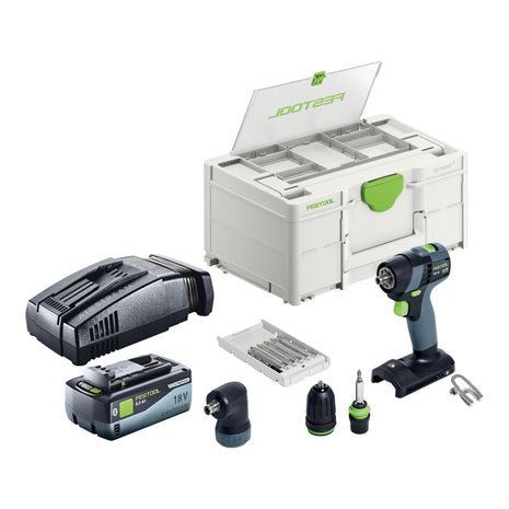 Festool TXS 18-Basic-Set Akku Bohrschrauber 18 V 40 Nm Brushless + 1x Akku 8,0 Ah + Schnellladegerät + Systainer