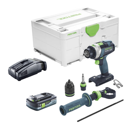 Festool TPC 18/4 I-Basic trapano a percussione a batteria 18 V 75 Nm + 1x batteria ricaricabile 4,0 Ah + caricatore rapido + systainer