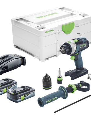 Festool TPC 18/4 I-Basic Akku Schlagbohrschrauber 18 V 75 Nm + 2x Akku 4,0 Ah + Schnellladegerät + Systainer