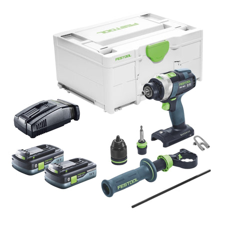 Festool TPC 18/4 I-Basic Akku Schlagbohrschrauber 18 V 75 Nm + 2x Akku 4,0 Ah + Schnellladegerät + Systainer