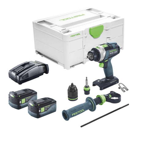 Festool TPC 18/4 I-Basic trapano a percussione a batteria 18 V 75 Nm + 2x batteria ricaricabile 5,0 Ah + caricatore rapido + systainer