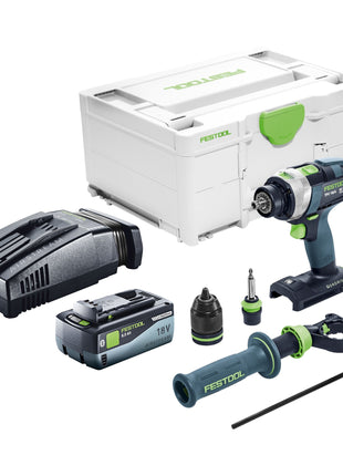 Festool TPC 18/4 I-Basic Akku Schlagbohrschrauber 18 V 75 Nm + 1x Akku 8,0 Ah + Schnellladegerät + Systainer