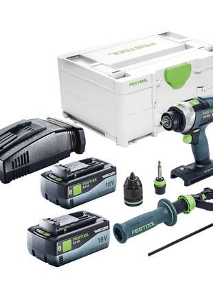 Festool TPC 18/4 I-Basic Akku Schlagbohrschrauber 18 V 75 Nm + 2x Akku 8,0 Ah + Schnellladegerät + Systainer