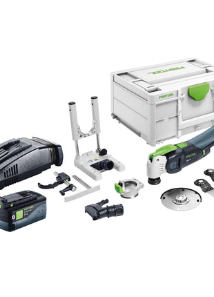 Festool VECTURO OSC 18 E-Basic Set oscillateur à batterie 18 V Starlock Max Brushless + 1x batterie 5,0 Ah + chargeur rapide + systainer