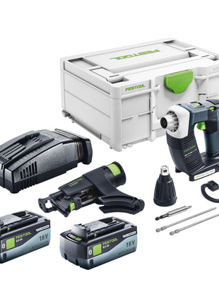 Festool DURADRIVE DWC 18-4500 Basic visseuse de chantier sans fil 18 V 14 Nm sans balais + 2x batterie 8,0 Ah + chargeur rapide + systainer