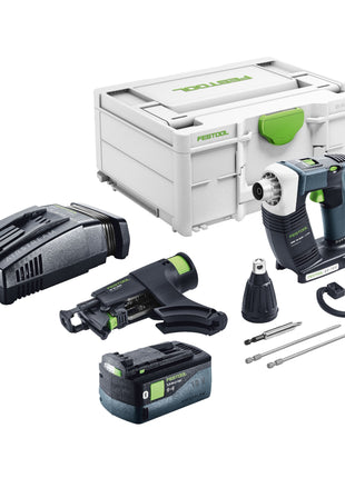 Festool DURADRIVE DWC 18-2500 Atornillador de construcción básico a batería 18 V 18 Nm sin escobillas + 1x batería 5,0 Ah + cargador rápido + systainer