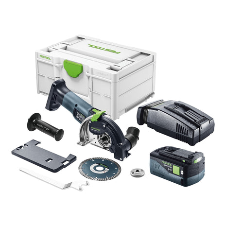 Festool DSC-AGC 18-125 FH EB-Basic sistema di taglio a mano libera a batteria 18 V 125 mm brushless + 1x batteria ricaricabile 5,0 Ah + caricatore rapido + systainer