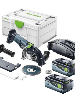 Festool DSC-AGC 18-125 FH EB-Basic Akku Freihandtrennsystem 18 V 125 mm Brushless + 2x Akku 8,0 Ah + Schnellladegerät + Systainer