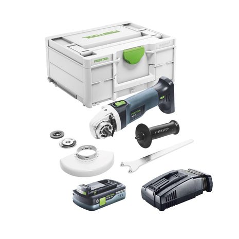 Festool AGC 18-125 EB-Basic akumulatorowa szlifierka kątowa 18 V 125 mm bezszczotkowa + 1x akumulator 4,0 Ah + szybka ładowarka + systainer