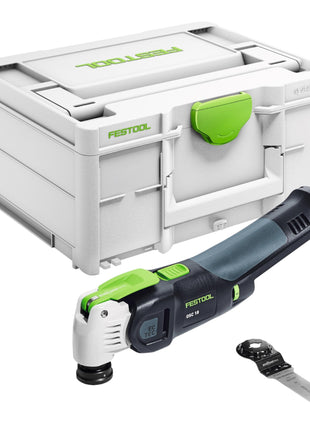 Oscillateur sur batterie Festool VECTURO OSC 18 E-Basic 18 V Starlock Max Brushless + 1x batterie 4,0 Ah + chargeur rapide + systainer