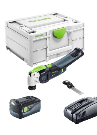 Oscillateur sur batterie Festool VECTURO OSC 18 E-Basic 18 V Starlock Max Brushless + 1x batterie 5,0 Ah + chargeur rapide + systainer