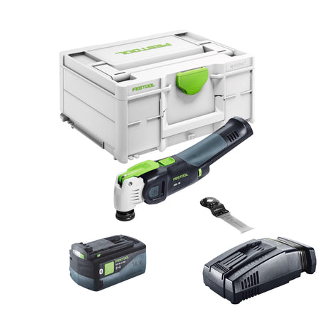 Festool VECTURO OSC 18 E-Basic Akku Oszillierer 18 V Starlock Max Brushless + 1x Akku 5,0 Ah + Schnellladegerät + Systainer