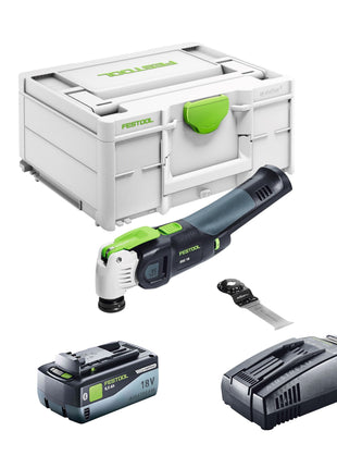 Oscillateur sur batterie Festool VECTURO OSC 18 E-Basic 18 V Starlock Max Brushless + 1x batterie 8,0 Ah + chargeur rapide + systainer