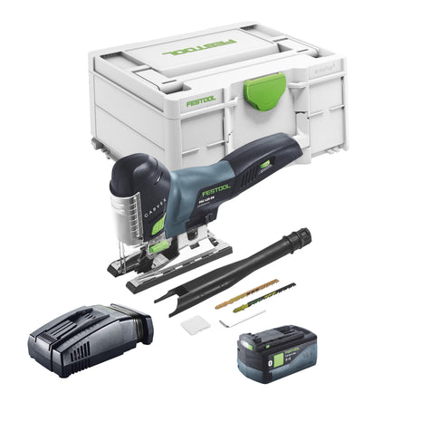 Festool CARVEX PSC 420 EB-Basic akumulatorowa wyrzynarka wahadłowa 18 V 120 mm bezszczotkowa + 1x akumulator 5,0 Ah + szybka ładowarka + Systainer