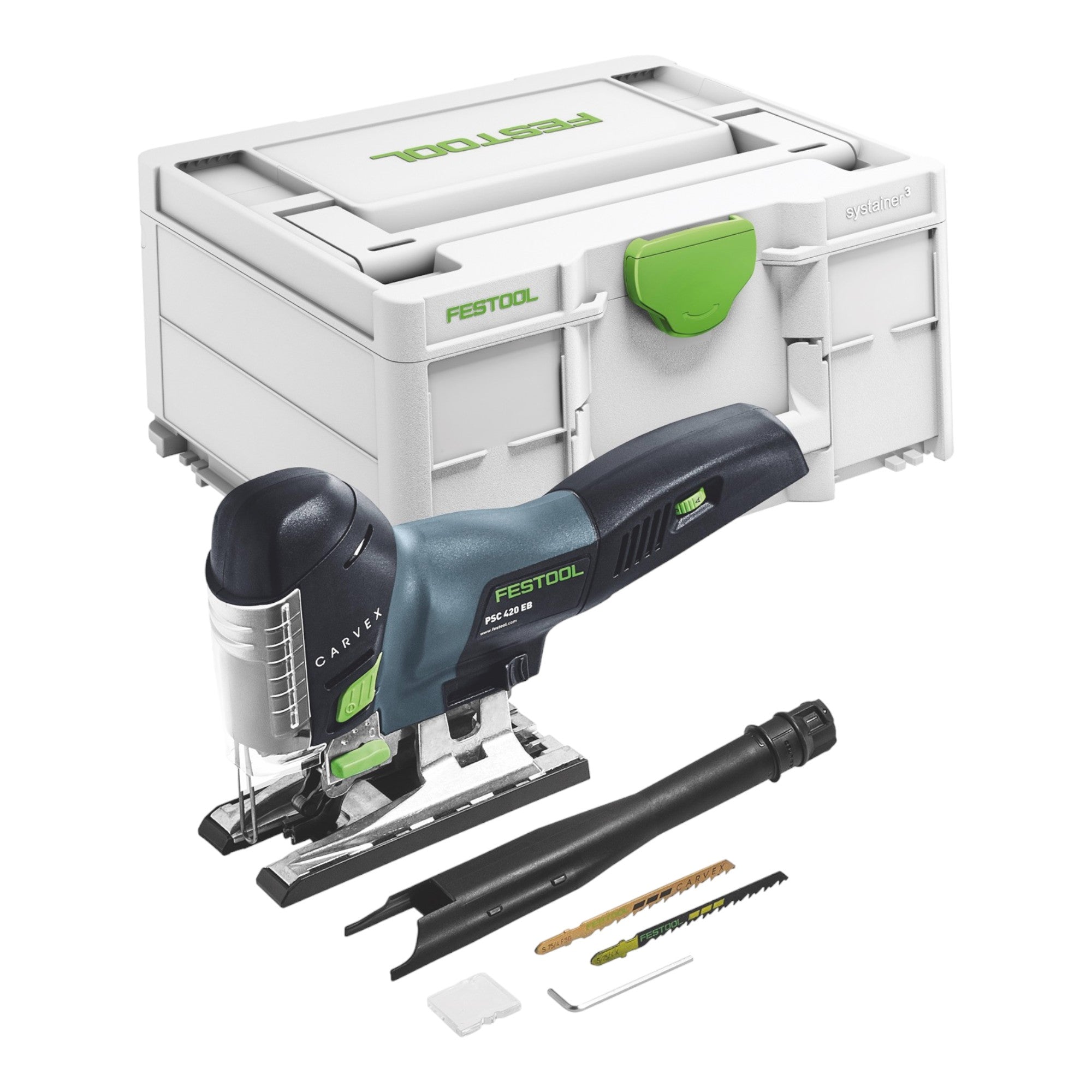 Festool CARVEX PSC 420 EB Basic Akku Pendelstichsaege 18 V 120 mm Brushless 1x Akku 5 0 Ah Schnellladegeraet Systainer 1 - toolbrothers