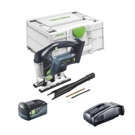 Festool CARVEX PSBC 420 EB-Basic sierra de calar pendular a batería 18 V 120 mm sin escobillas + 1x batería 5,0 Ah + cargador rápido + systainer