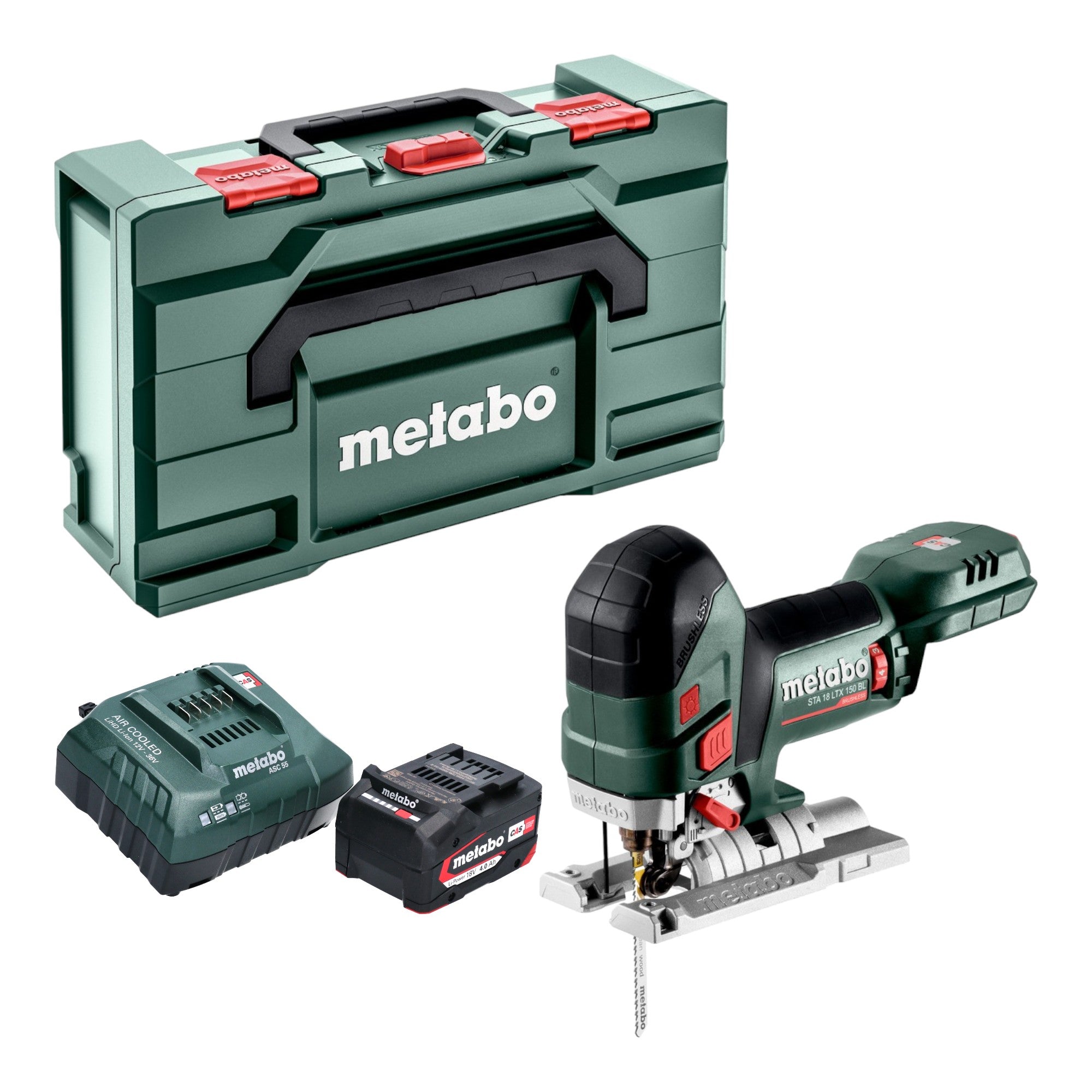 Metabo STA 18 LTX 150 BL Akku Stichsaege 18 V 150 mm Brushless 1x Akku 4 0 Ah Ladegeraet Metabox 0 - toolbrothers