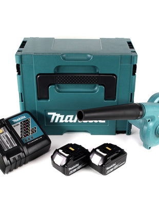 Makita DUB 182 RGJ 18 V Li-Ion Akku Gebläse im Makpac + 2 x 6,0 Ah Akku + Ladegerät - Toolbrothers