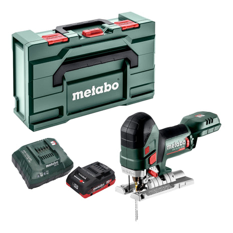 Scie sauteuse Metabo STA 18 LTX 150 BL sans balais 18 V 150 mm + 1 batterie LiHD 4,0 Ah + chargeur + Metabox