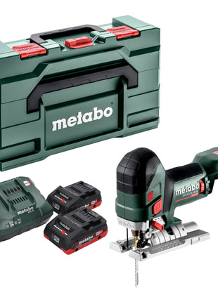 Scie sauteuse Metabo STA 18 LTX 150 BL sans balais 18 V 150 mm + 2 batteries LiHD 4,0 Ah + chargeur + Metabox