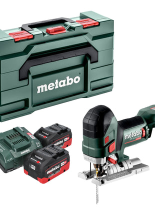 Scie sauteuse Metabo STA 18 LTX 150 BL sans balais 18 V 150 mm + 2 batteries LiHD 5,5 Ah + chargeur + Metabox