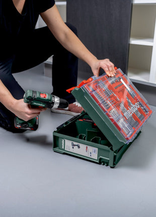 Metabo SB 18 L set perceuse à percussion sans fil 18 V 50 Nm (602317710) + 2x batteries 2,0 Ah + chargeur + atelier mobile 78 pièces + mallette