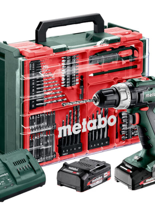 Metabo SB 18 L set perceuse à percussion sans fil 18 V 50 Nm (602317710) + 2x batteries 2,0 Ah + chargeur + atelier mobile 78 pièces + mallette