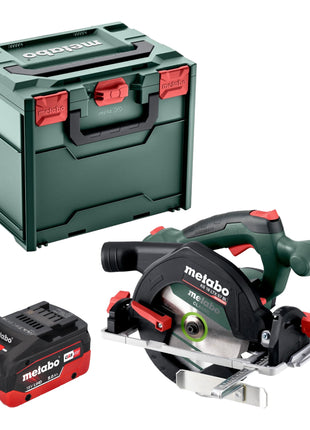 Scie circulaire sur batterie Metabo KS 18 LTX 57 BL 18 V 57 mm + 1x batterie LiHD 8,0 Ah + Metabox - sans chargeur