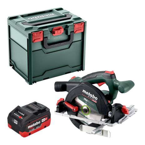 Metabo KS 18 LTX 57 BL Akku Handkreissäge 18 V 57 mm + 1x LiHD Akku 8,0 Ah + Metabox - ohne Ladegerät