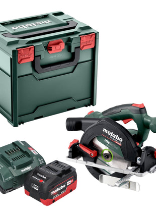 Scie circulaire portative sur batterie Metabo KS 18 LTX 57 BL 18 V 57 mm + 1 batterie LiHD 8,0 Ah + chargeur + Metabox