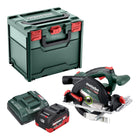 Scie circulaire portative sur batterie Metabo KS 18 LTX 57 BL 18 V 57 mm + 1 batterie LiHD 8,0 Ah + chargeur + Metabox