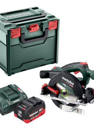 Scie circulaire portative sur batterie Metabo KS 18 LTX 57 BL 18 V 57 mm + 1 batterie LiHD 10,0 Ah + chargeur + Metabox