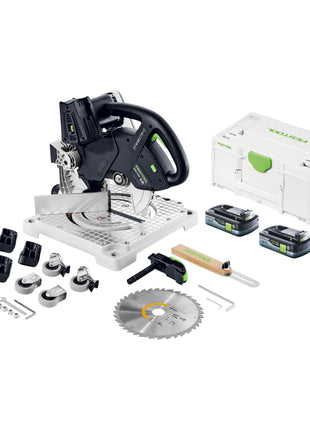 Festool SYMC 70 EB-Basic SYMMETRIC Akku Leistensäge 36 V ( 2 x 18 V ) 216 mm + 2x Akku 4,0 Ah + Systainer - ohne Ladegerät