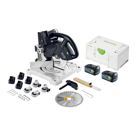 Festool SYMC 70 EB-Basic SYMMETRIC akumulatorowa pilarka do formowania 36 V ( 2 x 18 V ) 216 mm + 2x akumulator 5,0 Ah + Systainer - bez ładowarki